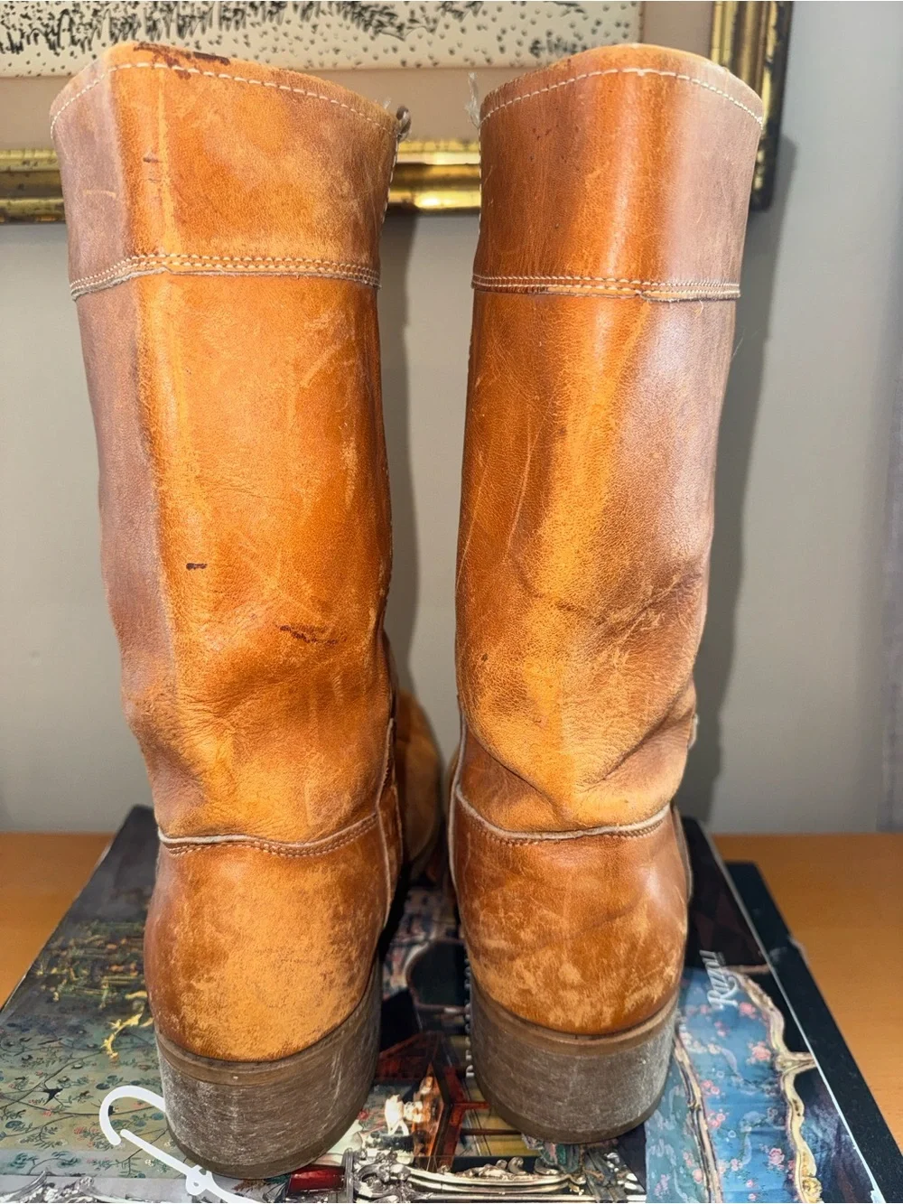 Sears Brown Leather Mid-Calf Boots